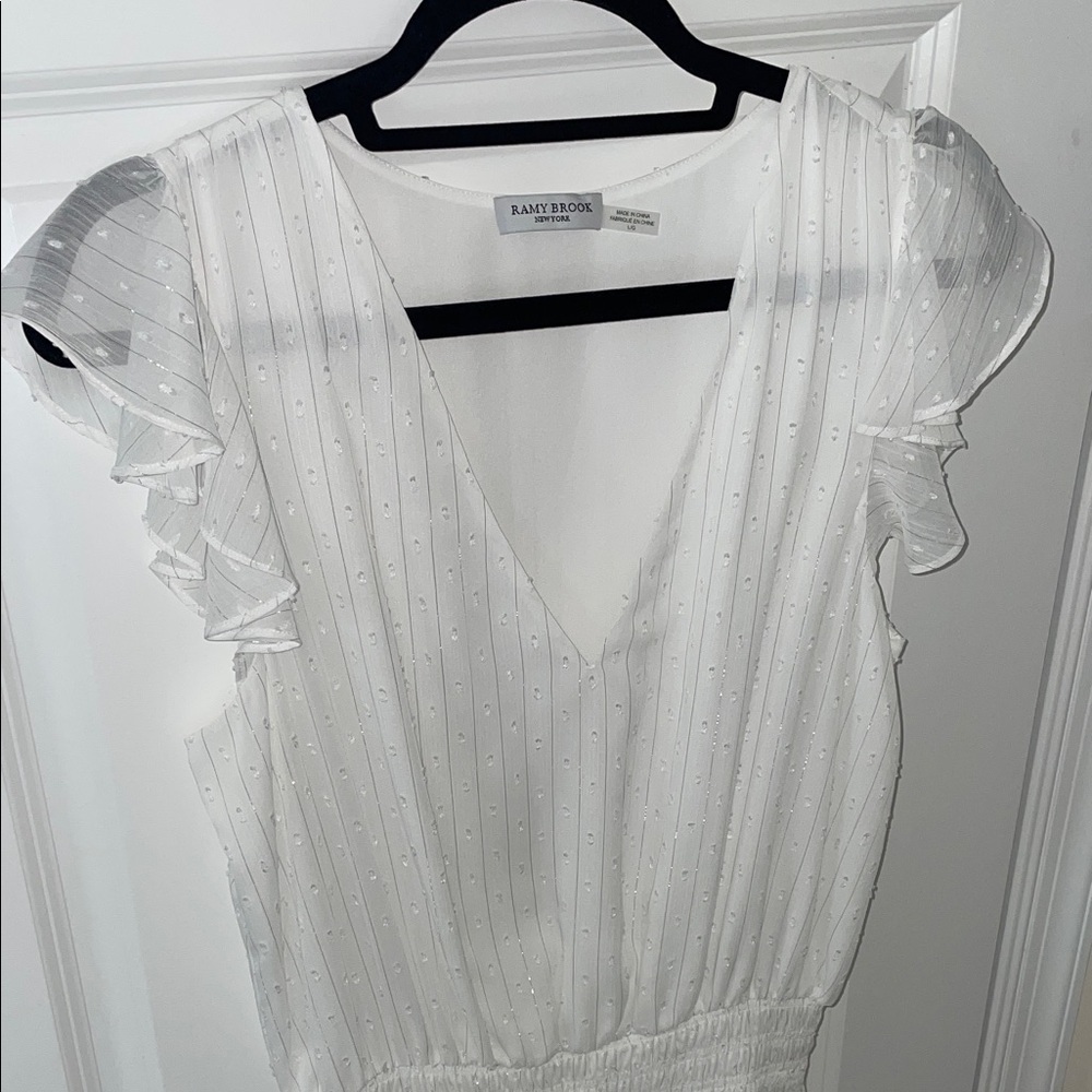 Ramy Brook White Ruffle Dress - Picture 7 of 14